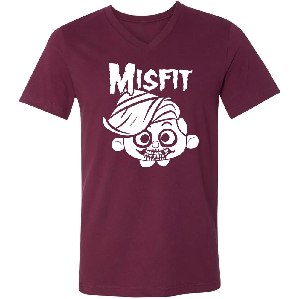 Unisex V-Neck T-Shirt - C7N4TVS4 - Maroon - 6