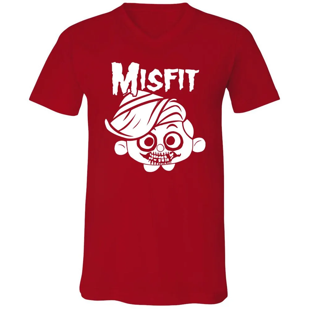 Unisex V-Neck T-Shirt - C7N4TVS4 - Red - 3