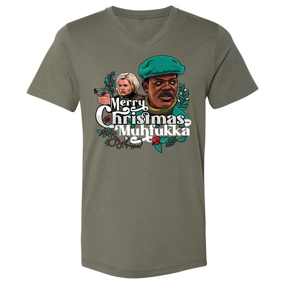 Unisex V-Neck T-Shirt - PVQ6LE66 - Military Green - 10