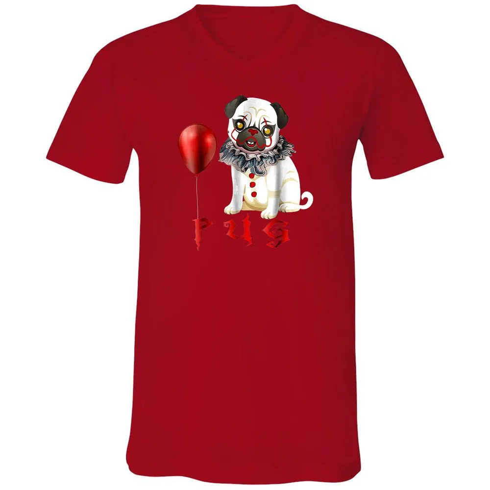 Unisex V-Neck T-Shirt - VYES7U3W - Red - 3