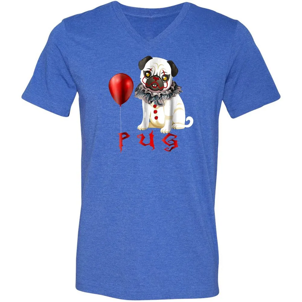 Unisex V-Neck T-Shirt - VYES7U3W - Heather True Royal - 14