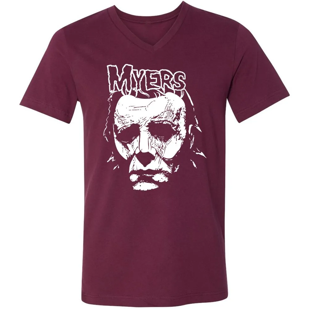 Unisex V-Neck T-Shirt - 5ZD1UXVM - Maroon - 6