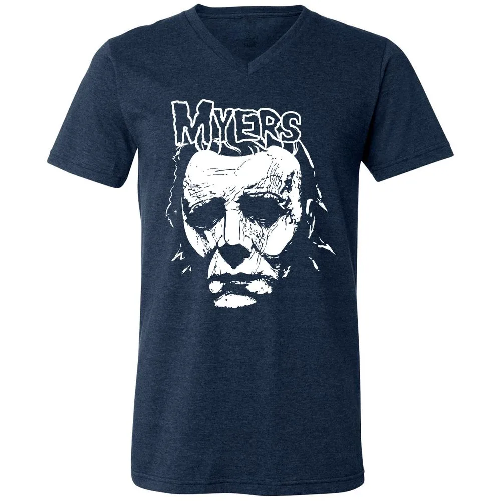 Unisex V-Neck T-Shirt - 5ZD1UXVM - Heather Navy - 15