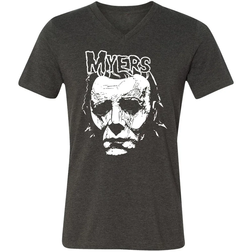 Unisex V-Neck T-Shirt - 5ZD1UXVM - Dark Grey Heather - 8