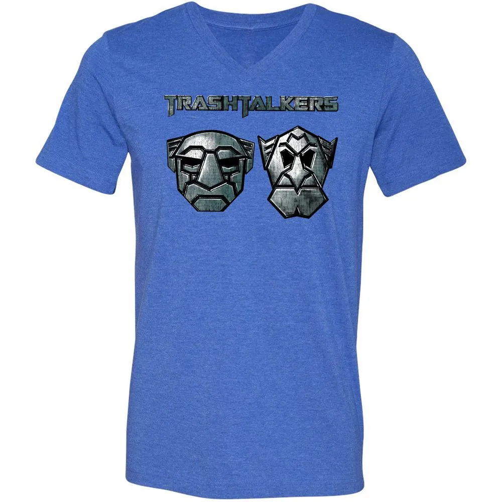 Unisex V-Neck T-Shirt - ANSRUJ11 - Heather True Royal - 14