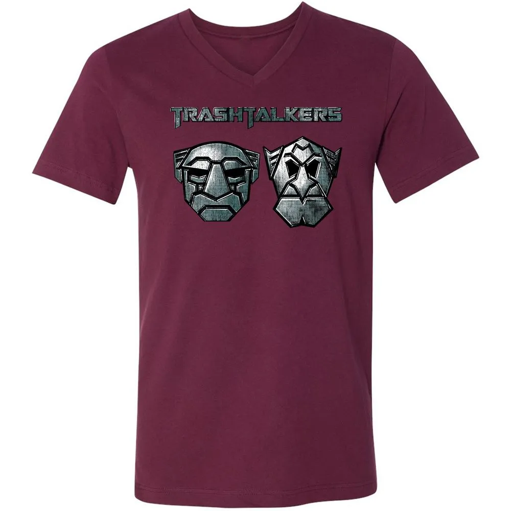 Unisex V-Neck T-Shirt - ANSRUJ11 - Maroon - 6