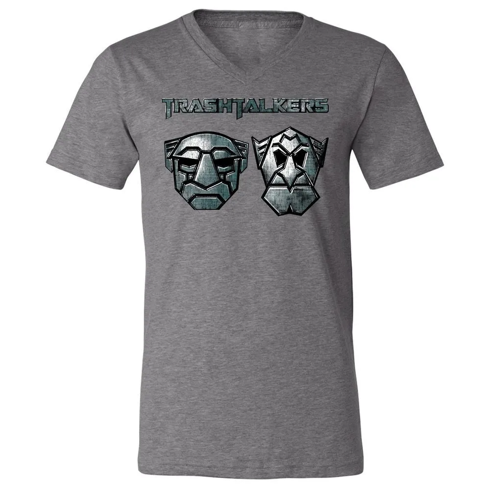 Unisex V-Neck T-Shirt - ANSRUJ11 - Deep Heather - 13
