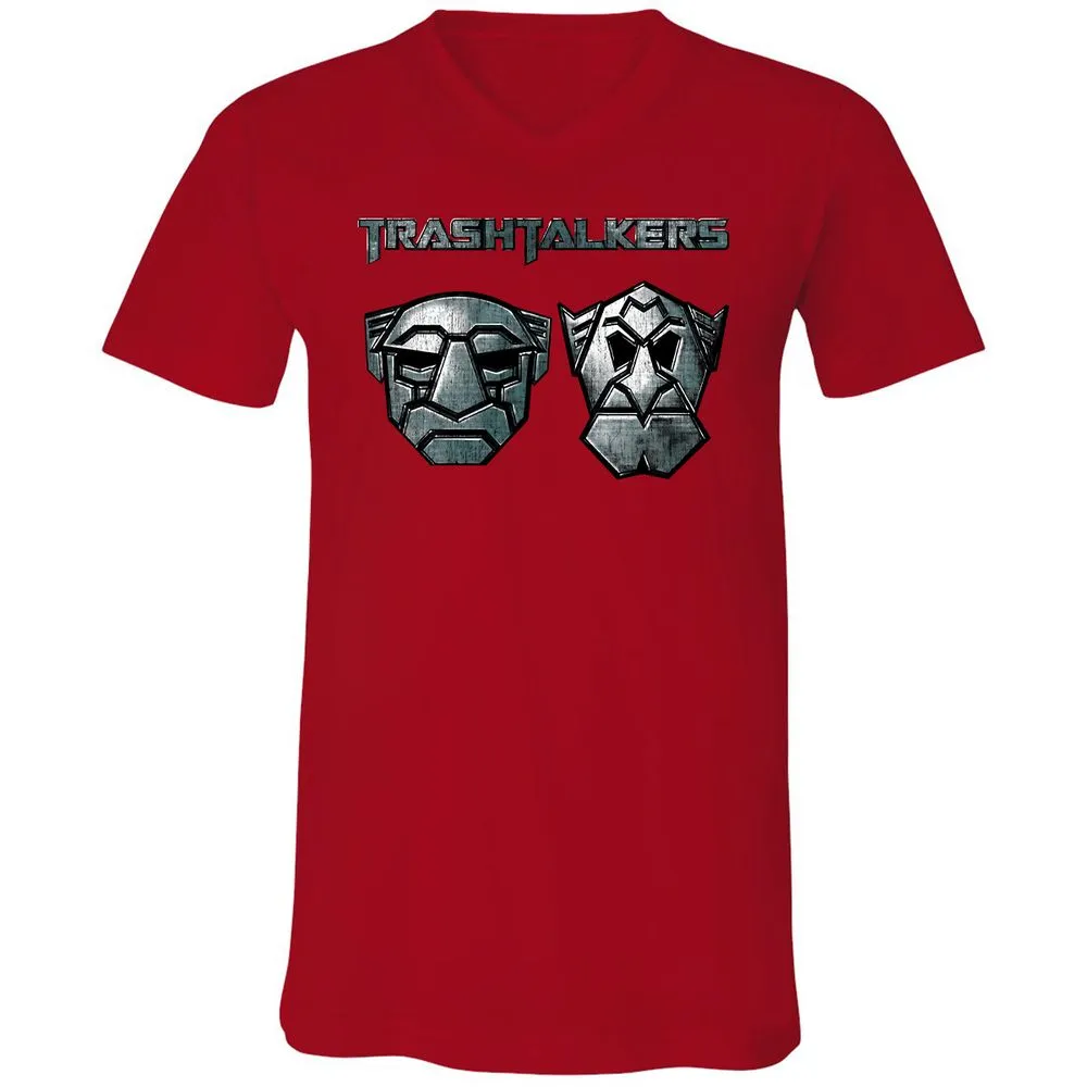 Unisex V-Neck T-Shirt - ANSRUJ11 - Red - 3
