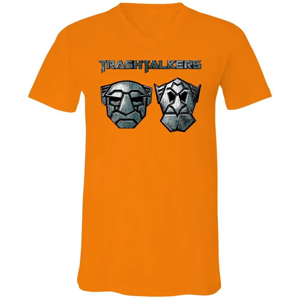 Unisex V-Neck T-Shirt - ANSRUJ11 - Orange - 11