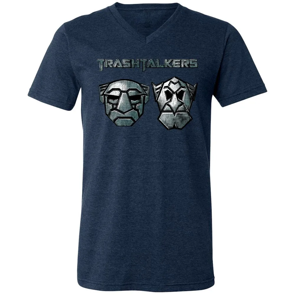 Unisex V-Neck T-Shirt - ANSRUJ11 - Heather Navy - 15