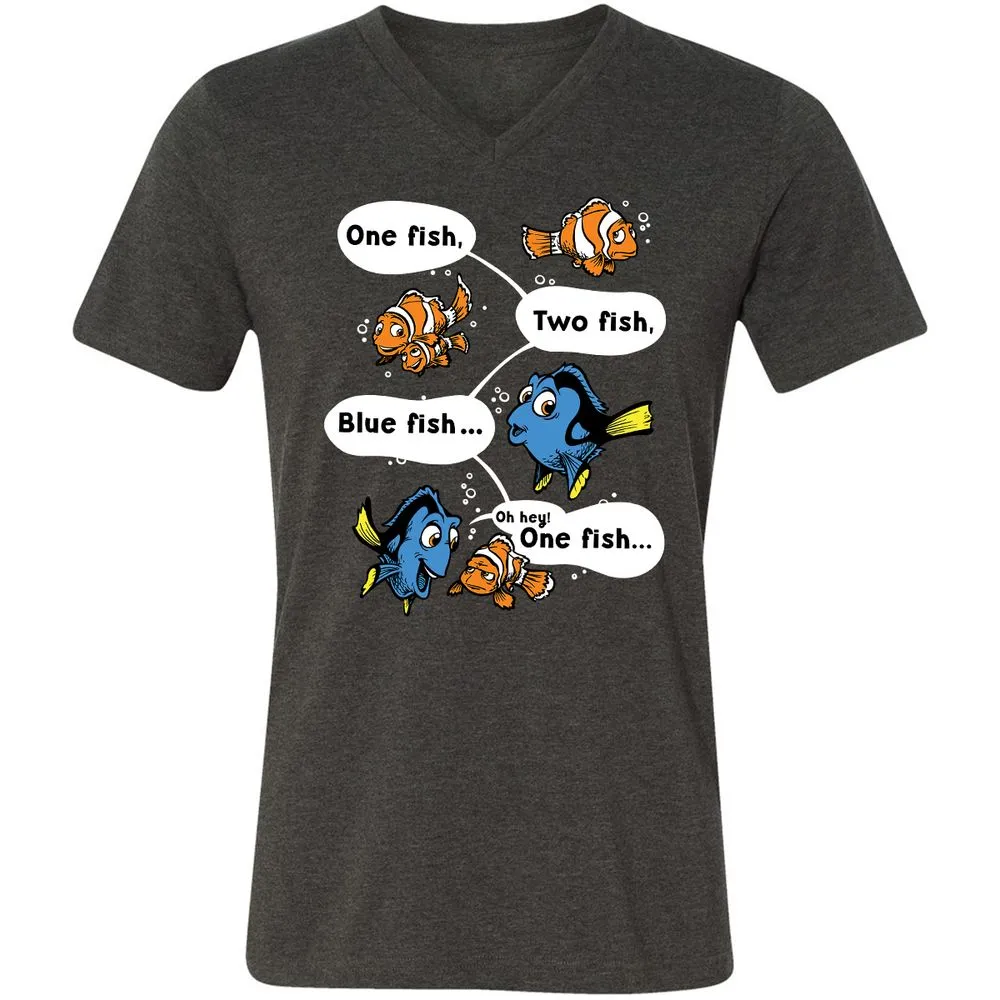 Unisex V-Neck T-Shirt - NQTXKSXD - Dark Grey Heather - 8