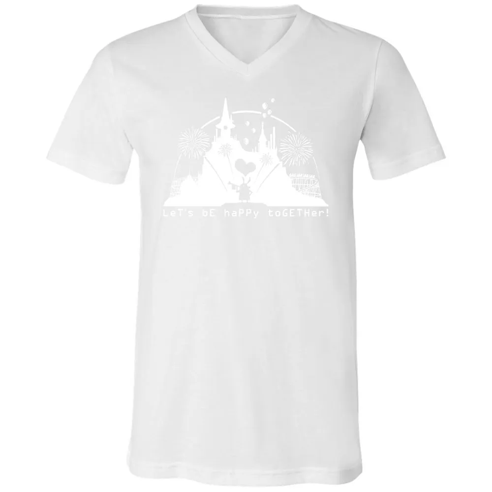 Unisex V-Neck T-Shirt - LAQ3359G - White - 5