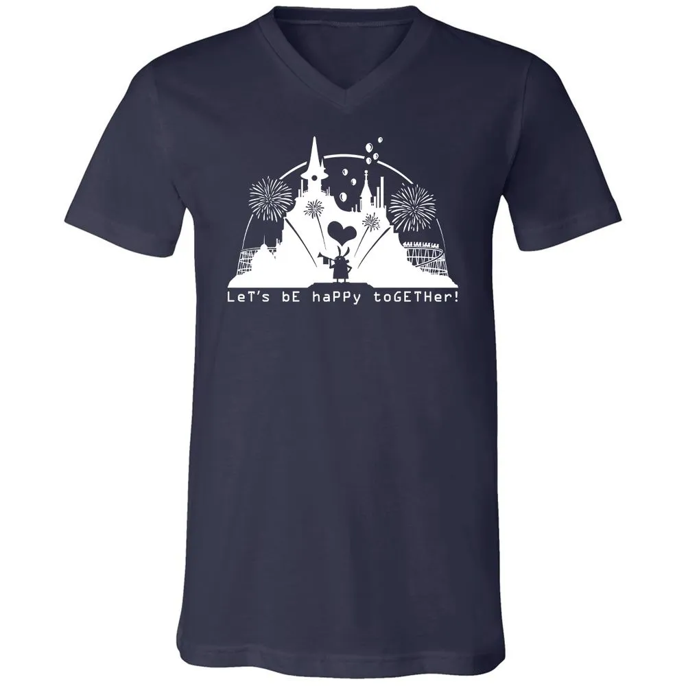 Unisex V-Neck T-Shirt - LAQ3359G - Navy - 2