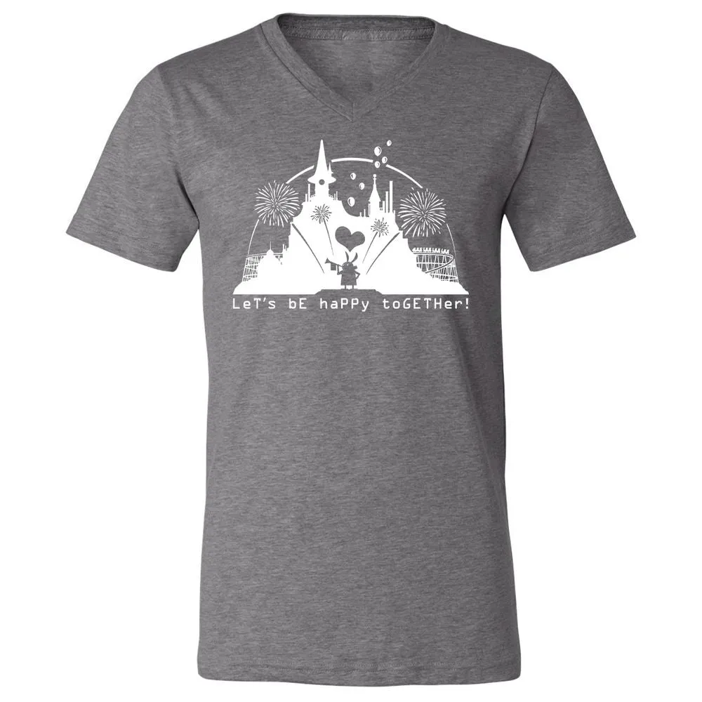 Unisex V-Neck T-Shirt - LAQ3359G - Deep Heather - 13