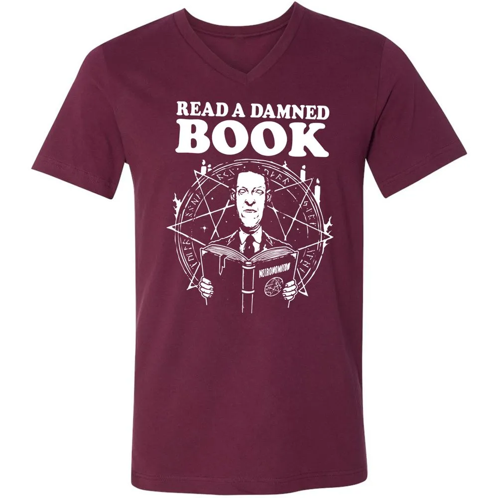 Unisex V-Neck T-Shirt - 1983VH92 - Maroon - 6