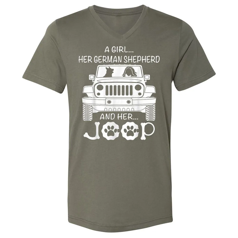 Unisex V-Neck T-Shirt - FRBZ83GP - Military Green - 10
