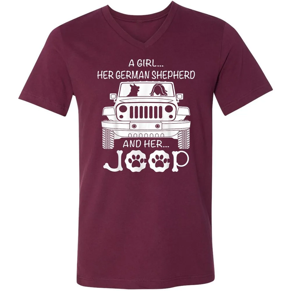 Unisex V-Neck T-Shirt - FRBZ83GP - Maroon - 6