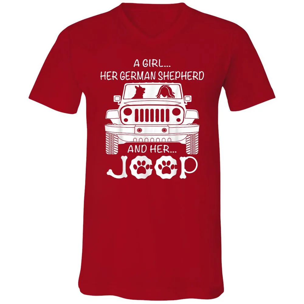 Unisex V-Neck T-Shirt - FRBZ83GP - Red - 3