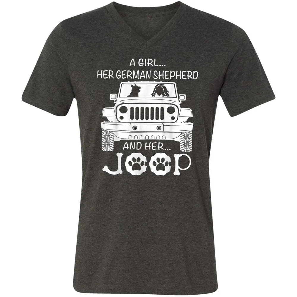 Unisex V-Neck T-Shirt - FRBZ83GP - Dark Grey Heather - 8