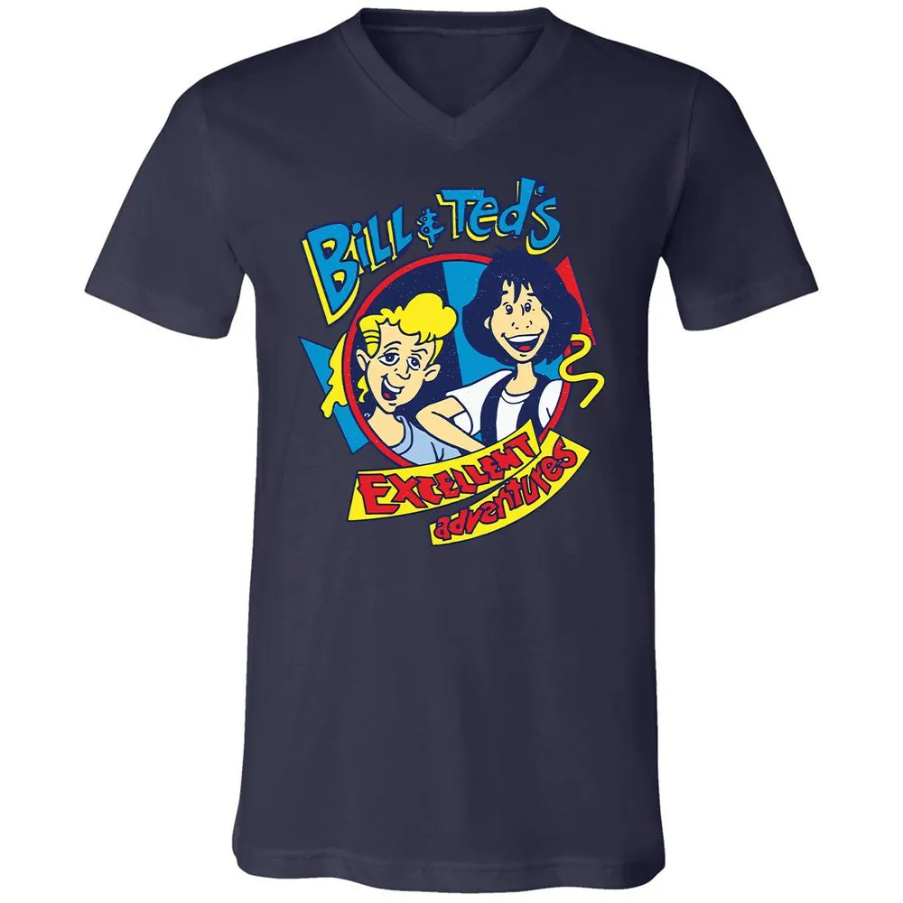 Unisex V-Neck T-Shirt - LUBQJY6S - Navy - 2