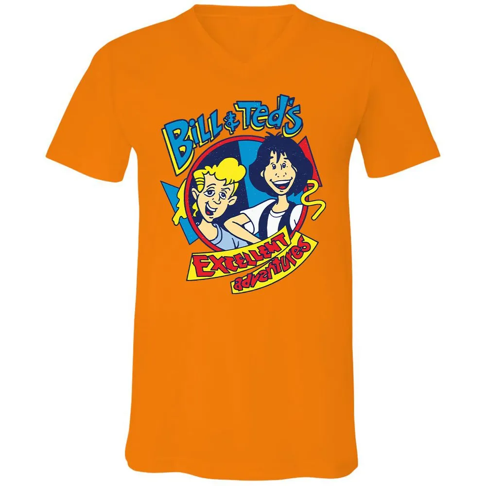 Unisex V-Neck T-Shirt - LUBQJY6S - Orange - 11