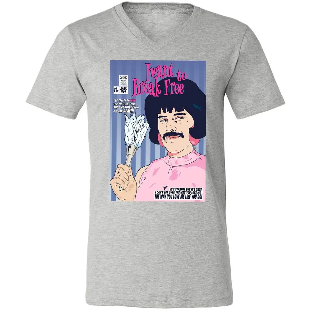 Unisex V-Neck T-Shirt - GGVQ9WXT - Athletic Heather - 7