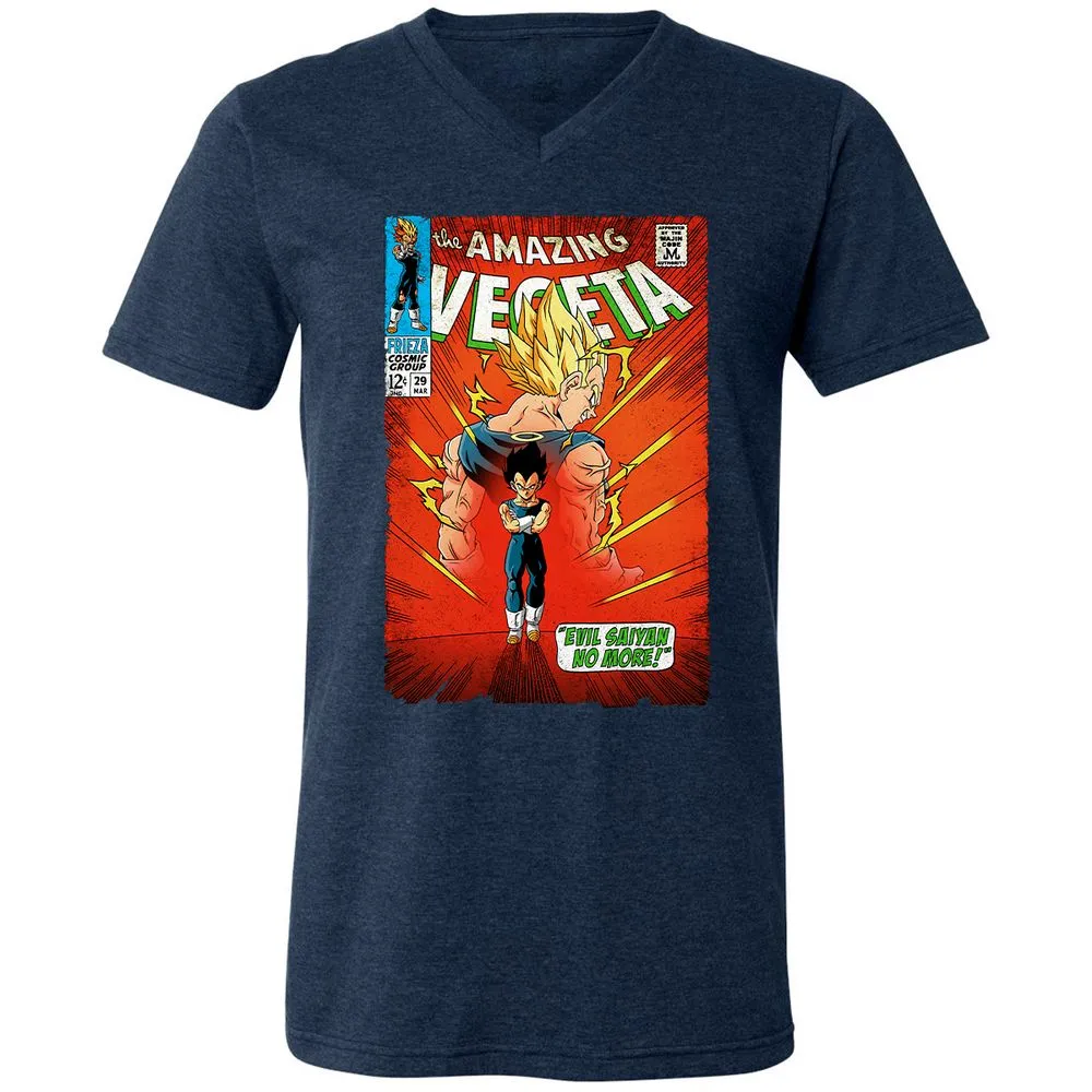 Unisex V-Neck T-Shirt - EADN7WRR - Heather Navy - 15