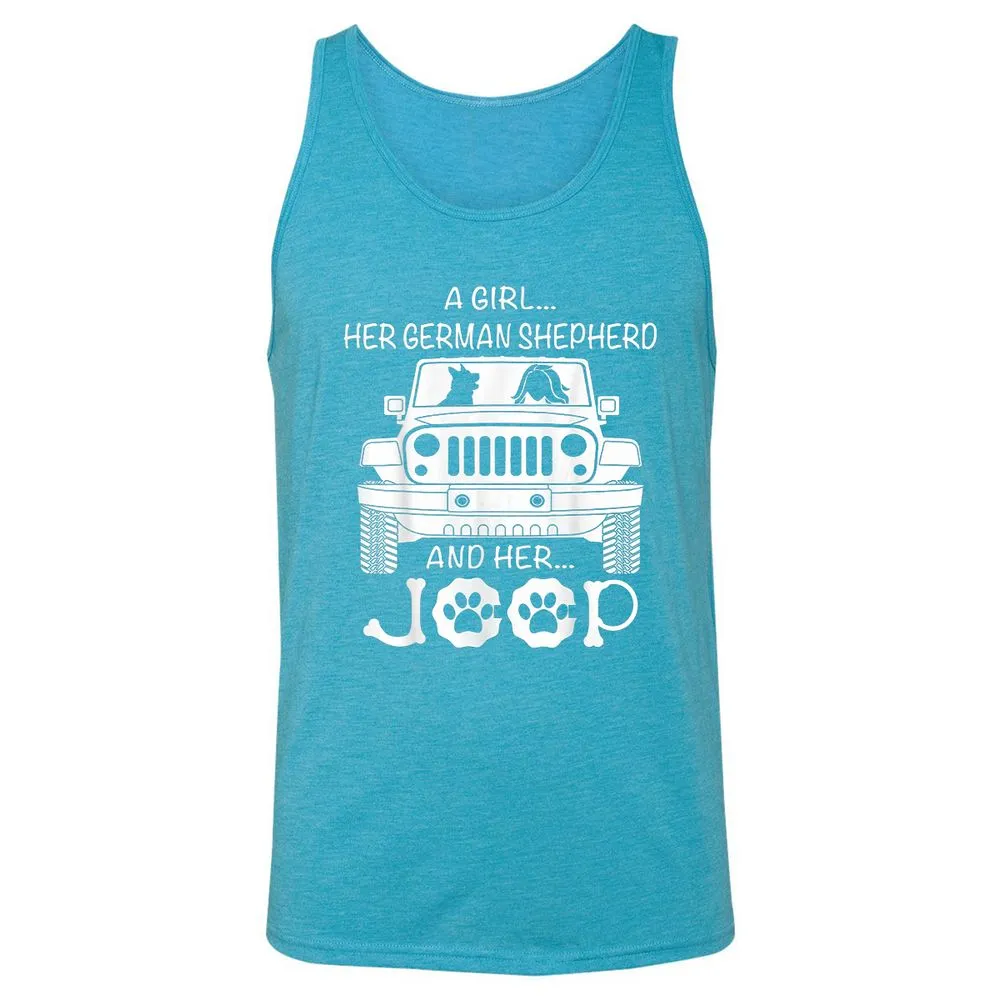 Unisex Jersey Tank - UAWYH527 - Aqua Triblend - 3