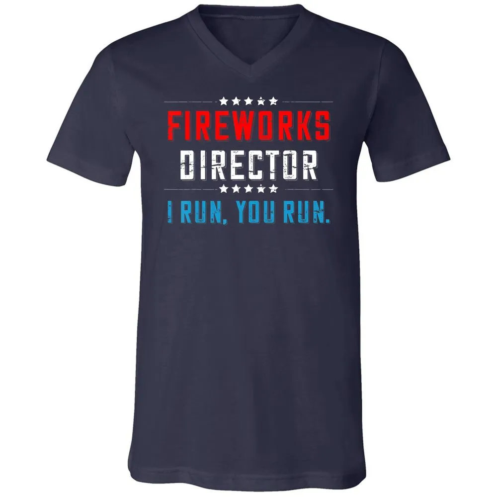 Unisex V-Neck T-Shirt - TBBTXTXJ - Navy - 2