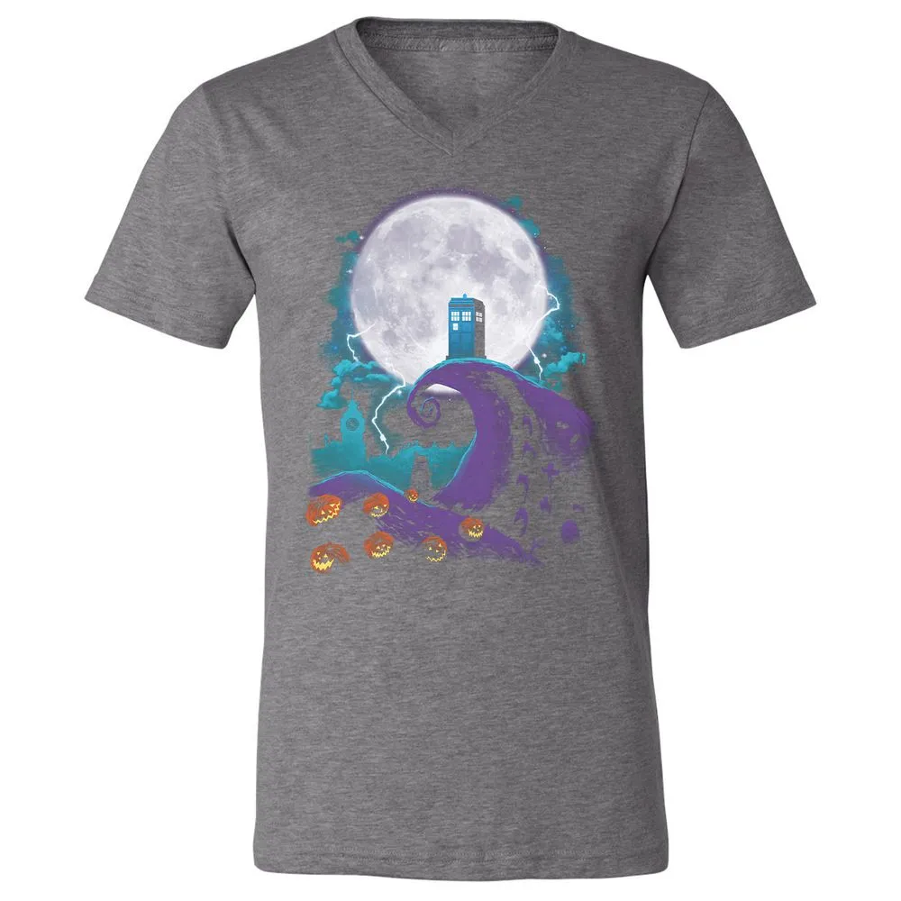 Unisex V-Neck T-Shirt - U8KQULJQ - Deep Heather - 13