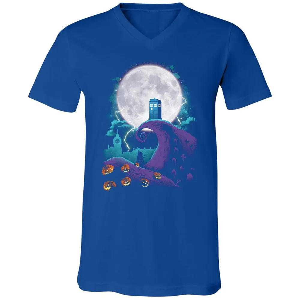 Unisex V-Neck T-Shirt - U8KQULJQ - True Royal - 4