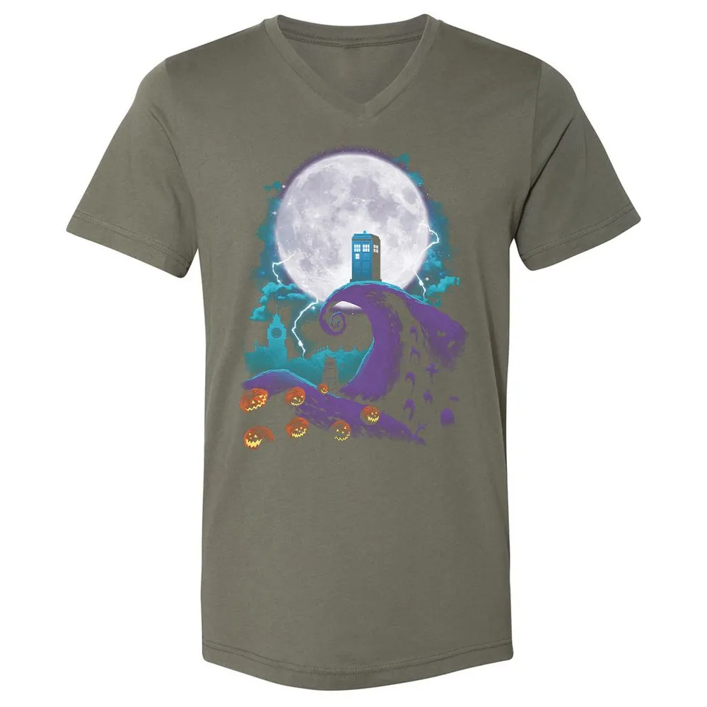 Unisex V-Neck T-Shirt - U8KQULJQ - Military Green - 10