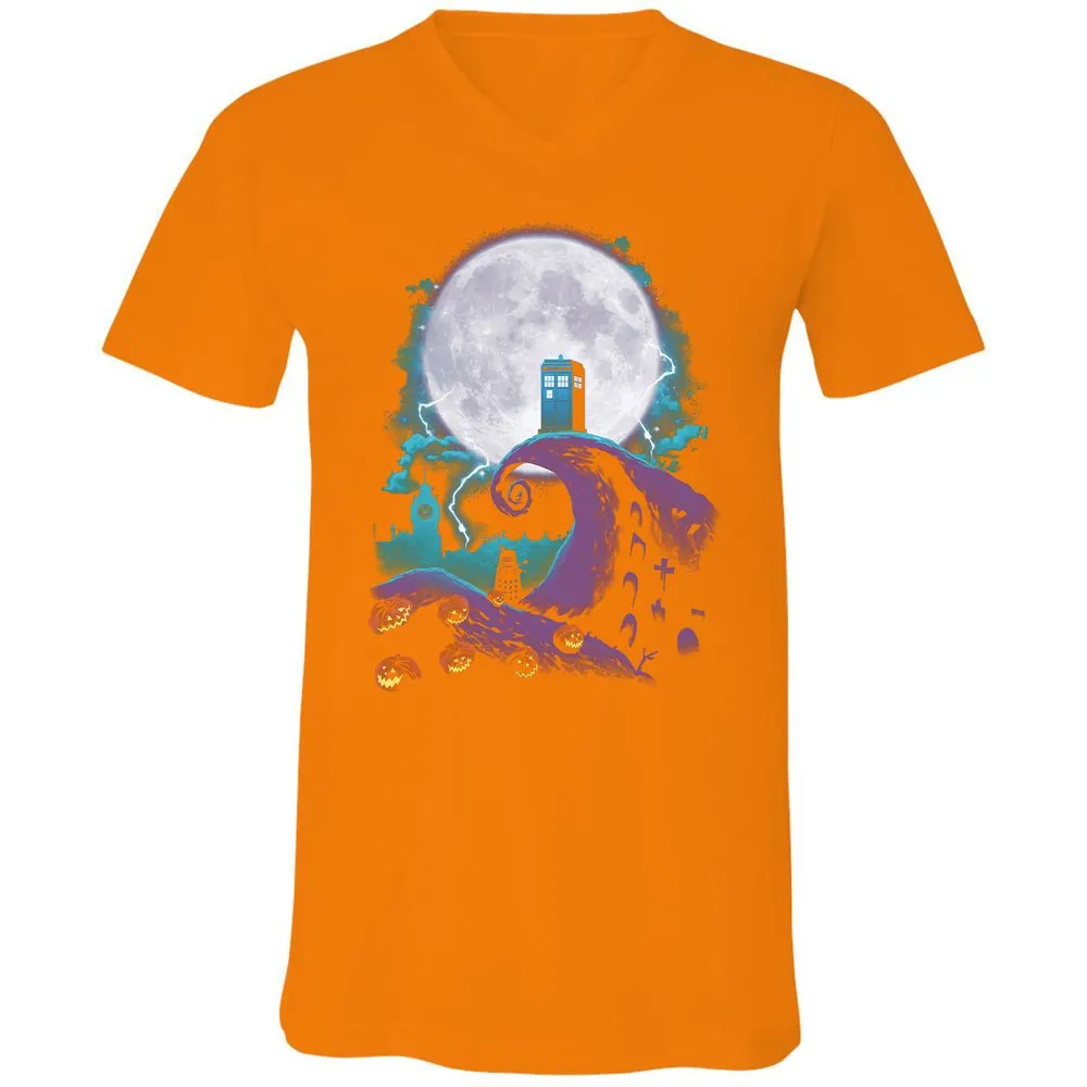 Unisex V-Neck T-Shirt - U8KQULJQ - Orange - 11