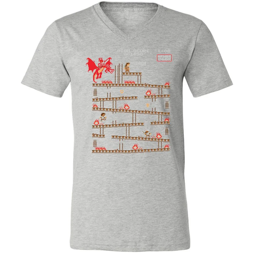 Unisex V-Neck T-Shirt - YJNM7NTU - Athletic Heather - 7