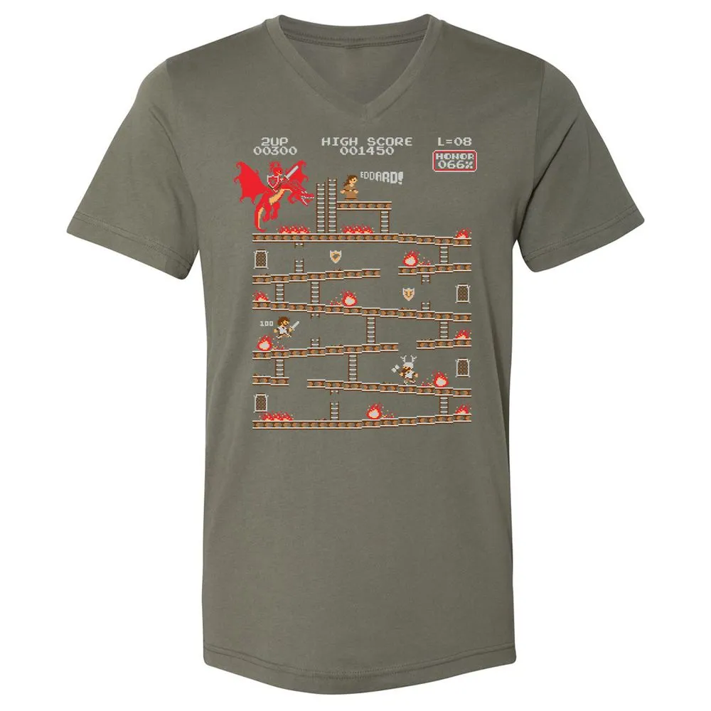 Unisex V-Neck T-Shirt - YJNM7NTU - Military Green - 10