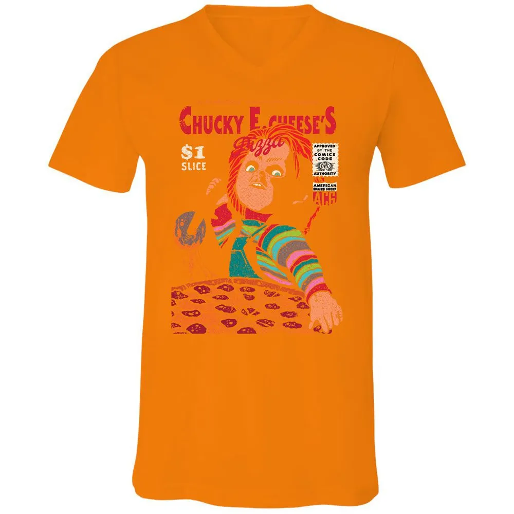 Unisex V-Neck T-Shirt - ZA5TBDM3 - Orange - 11