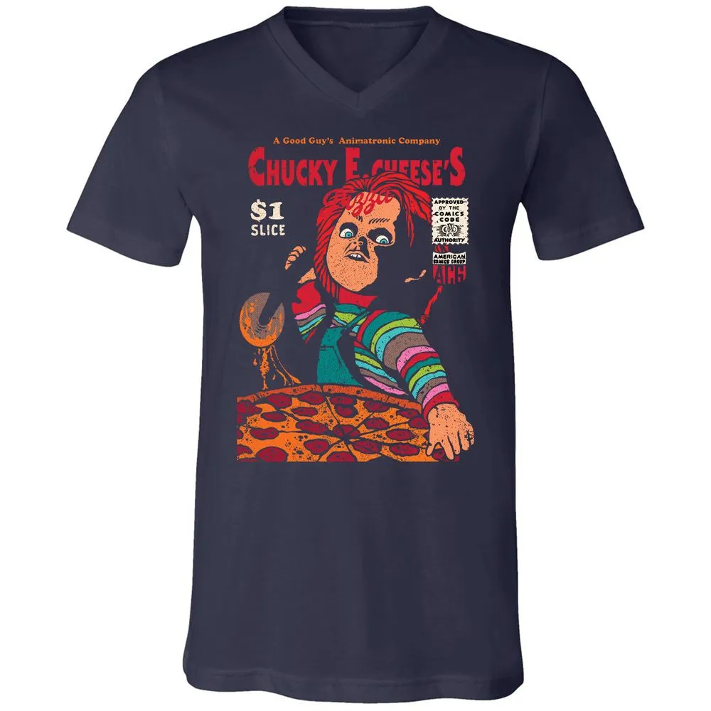 Unisex V-Neck T-Shirt - ZA5TBDM3 - Navy - 2
