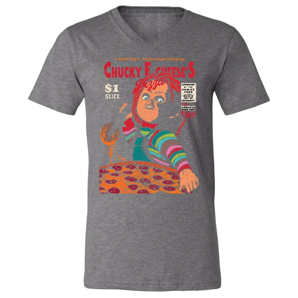 Unisex V-Neck T-Shirt - ZA5TBDM3 - Deep Heather - 13