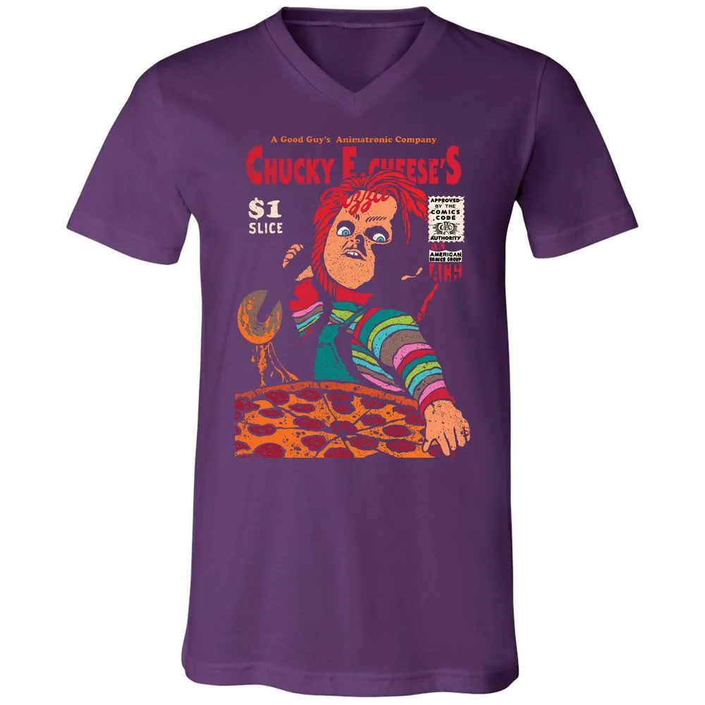 Unisex V-Neck T-Shirt - ZA5TBDM3 - Team Purple - 9