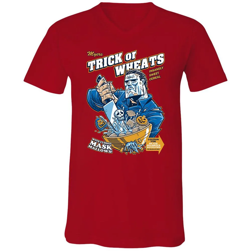 Unisex V-Neck T-Shirt - J3K7WQHW - Red - 3