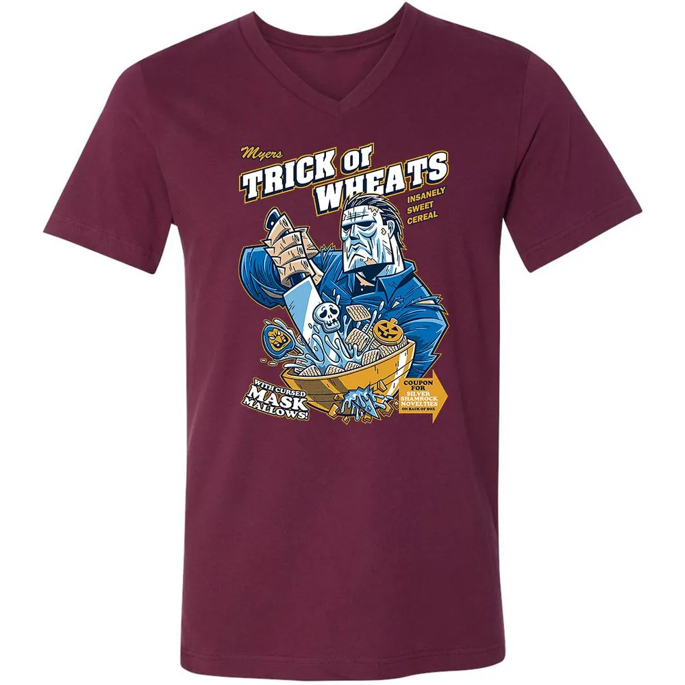 Unisex V-Neck T-Shirt - J3K7WQHW - Maroon - 6