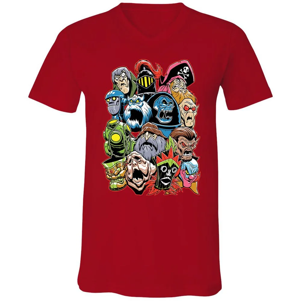 Unisex V-Neck T-Shirt - 6W5KJP6M - Red - 3