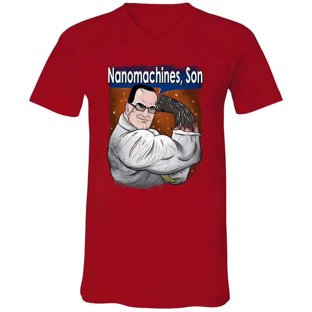 Unisex V-Neck T-Shirt - C4NWJQAN - Red - 3