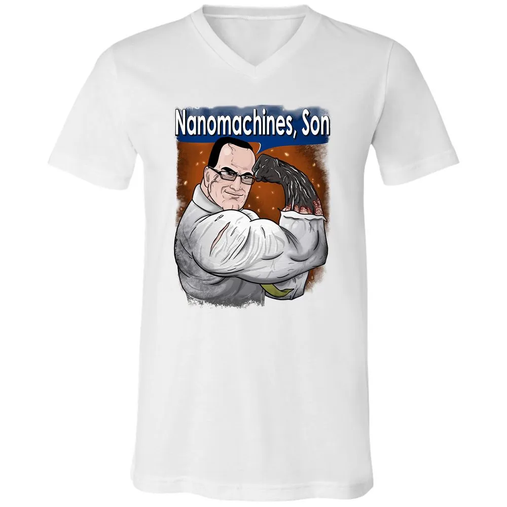 Unisex V-Neck T-Shirt - C4NWJQAN - White - 5