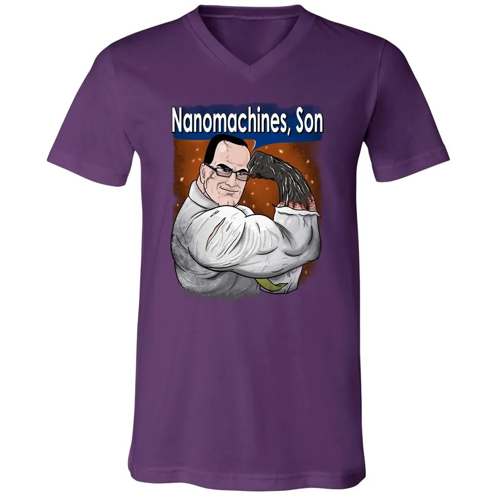 Unisex V-Neck T-Shirt - C4NWJQAN - Team Purple - 9