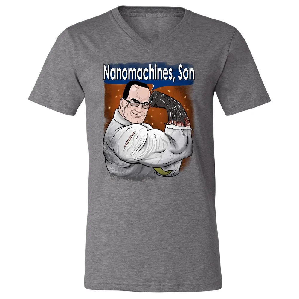Unisex V-Neck T-Shirt - C4NWJQAN - Deep Heather - 13