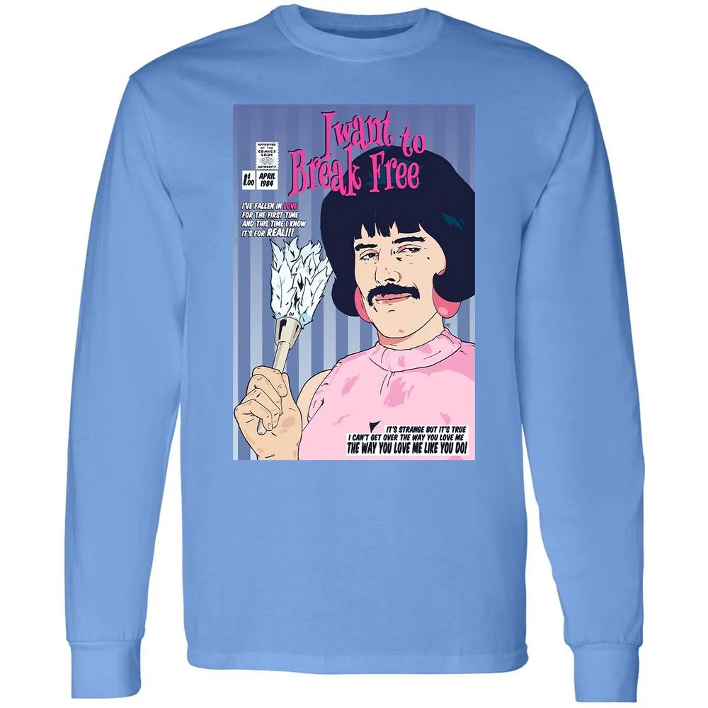 Long Sleeve T-Shirt - W4QMWAU3 - Carolina Blue - 12