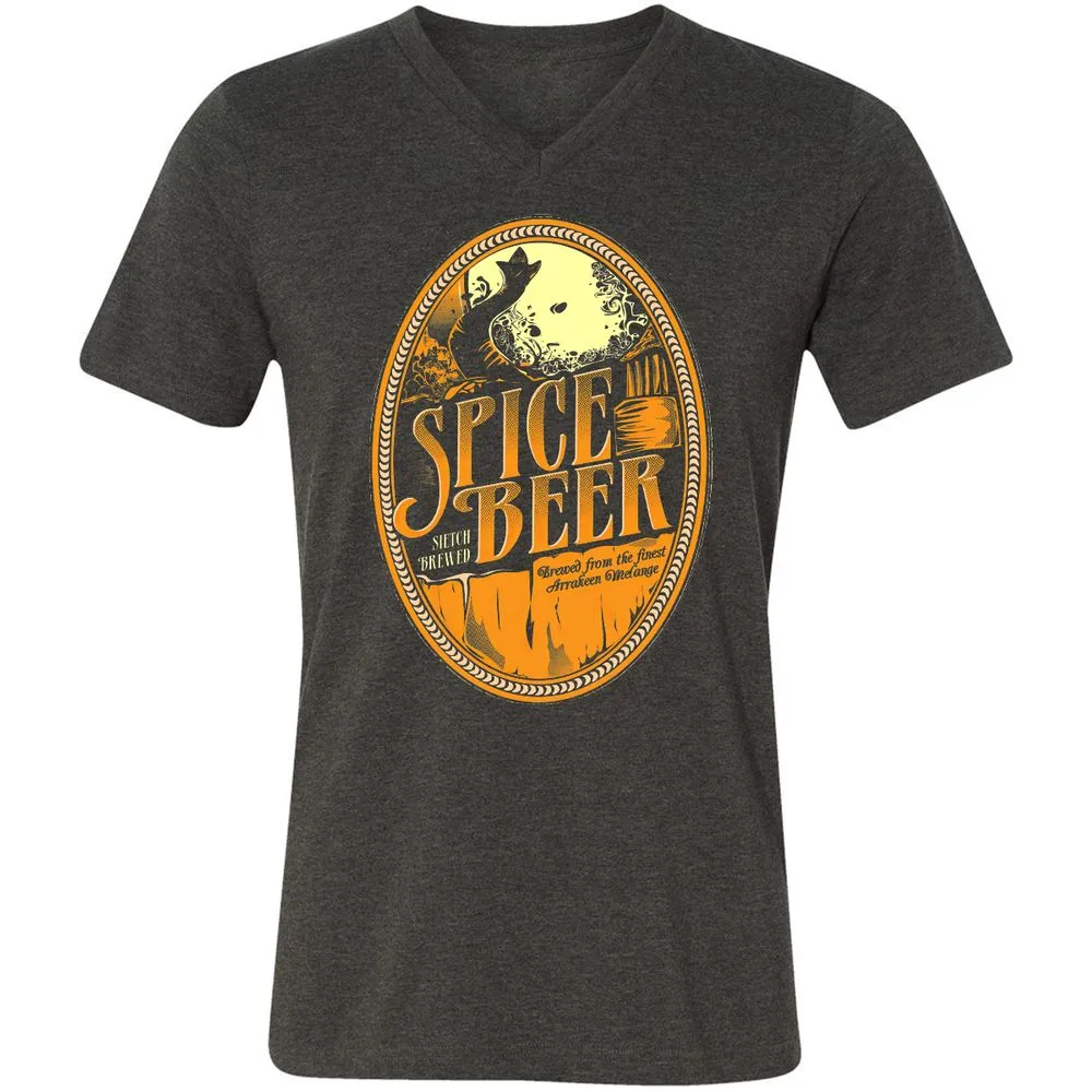 Unisex V-Neck T-Shirt - VQC13G12 - Dark Grey Heather - 8