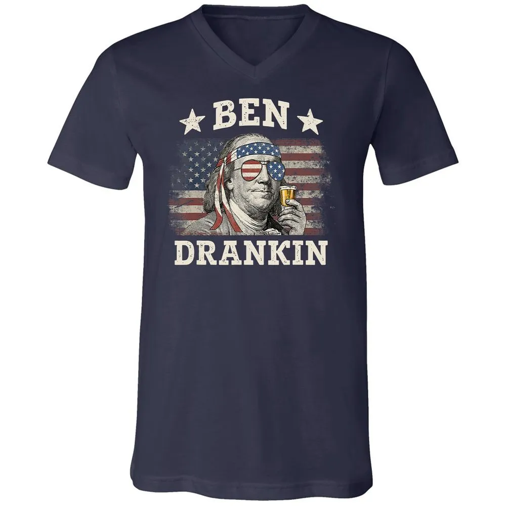 Unisex V-Neck T-Shirt - 915PASXD - Navy - 2