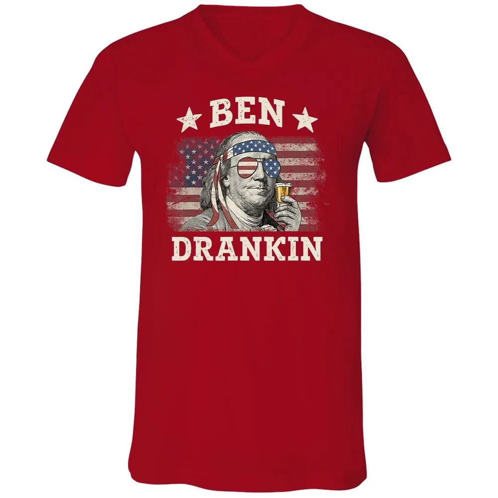 Unisex V-Neck T-Shirt - 915PASXD - Red - 3